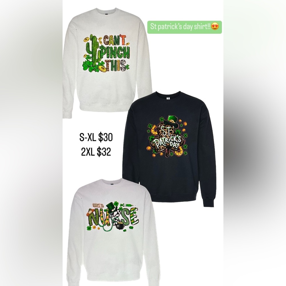Womens St Patricks Day sweatshirts!!